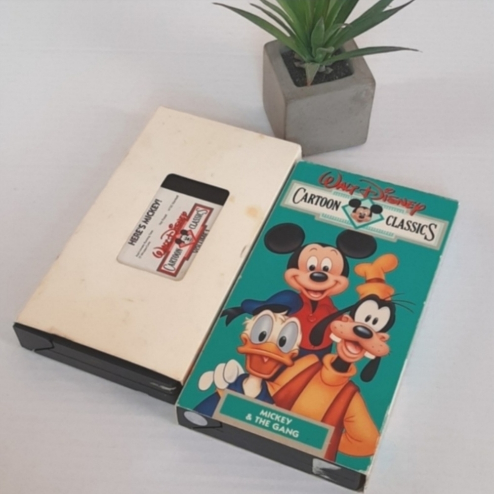 Walt Disney Cartoon Classics #1 Here's Mickey & #11 Mickey & The Gang VHS Bundle
